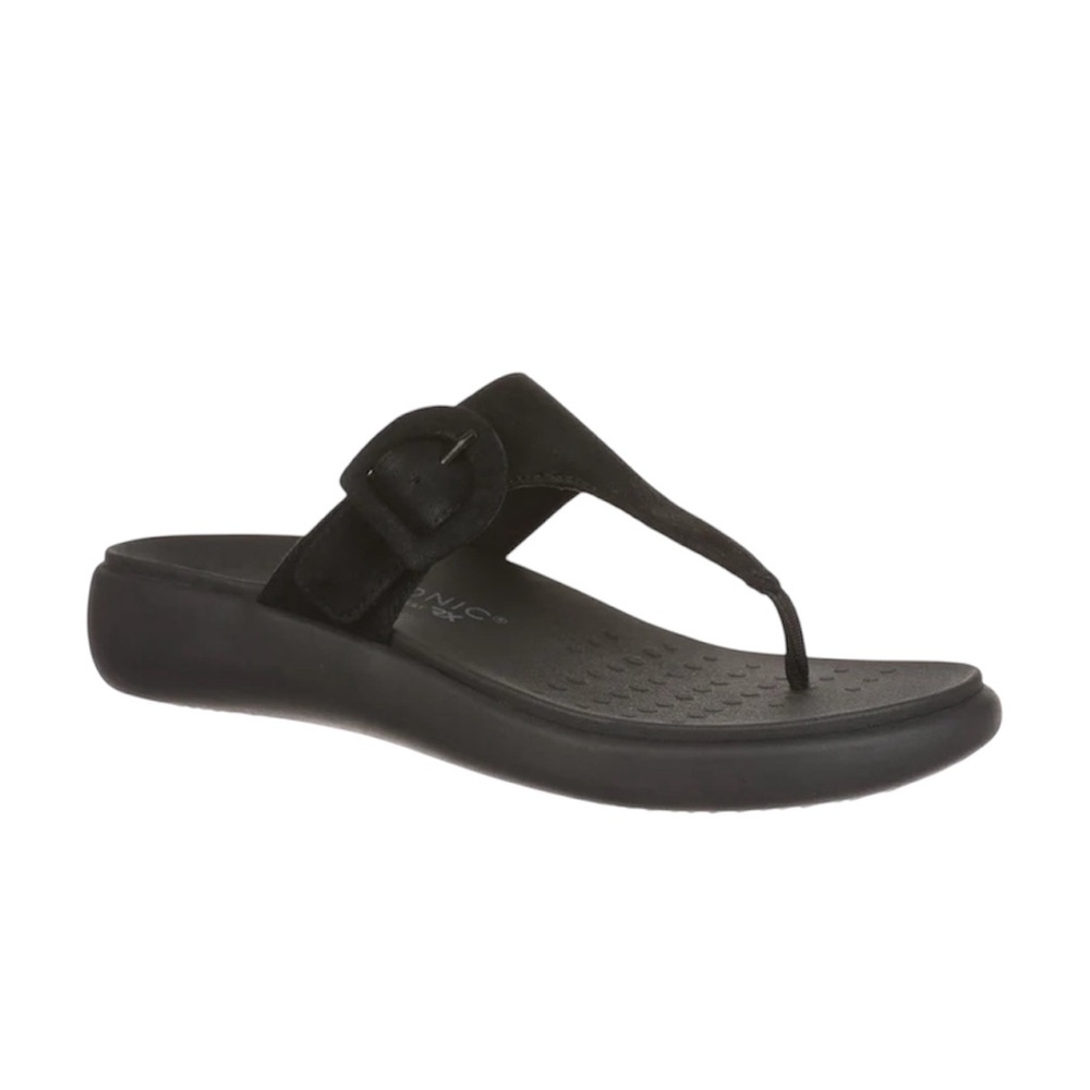 NWOT‎ Vionic Activate Sandal Women Black Suede Size 7